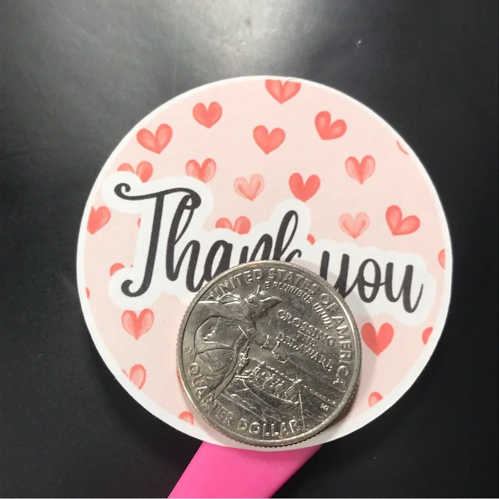 2 thank you sticker pages size 2.08”